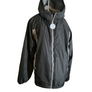 Whales Tail Performance Wear Black Gray L/G Water Wind Resistant Hooded Jacket